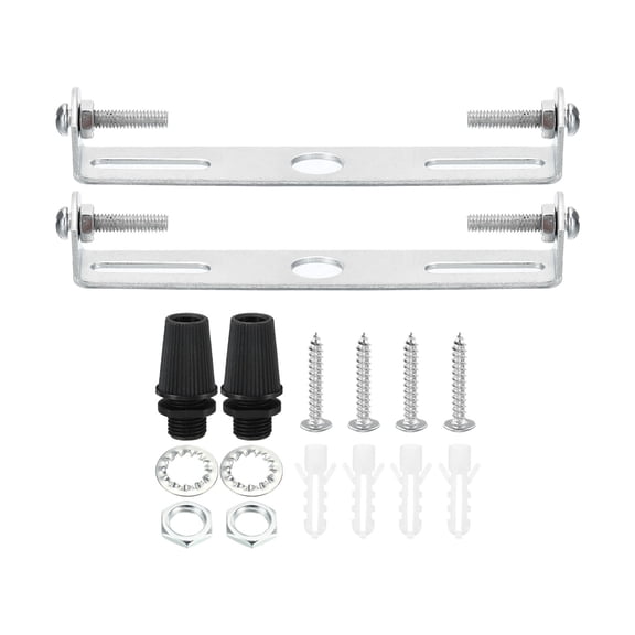 Uxcell 105mm Ceiling Light Plate Kit Light Fixture Mounting Bracket Plate Steel Crossbar for Pendant Wall Light 2 Set