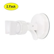 Uxcell 105mm White Adjustable Suction Cup Wall Mount Handheld Shower Head Holder 2 Pack