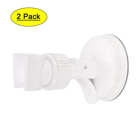Uxcell 105mm White Adjustable Suction Cup Wall Mount Handheld Shower Head Holder 2 Pack