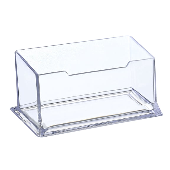 Uxcell 105x45x40mm Business Card Holder Acrylic 1 Slot Desktop Card Display Clear