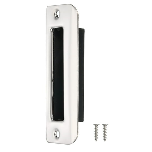 Uxcell 107mm x 38.5mm 201 Stainless Steel Door Latch Deadbolt Strike Plate, Silver
