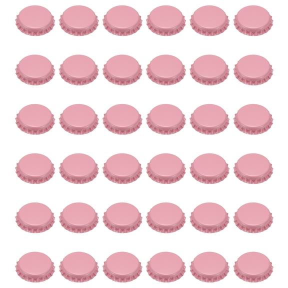 Uxcell 108 Pcs Oxygen Absorbing Beer Bottle Caps, 32mm Pry Off Bulk Crown Caps Bottle Toppers for Soda Beer Wine Glass Bottles Home Brewing DIY Pendants or Craft Scrapbooks, Pink