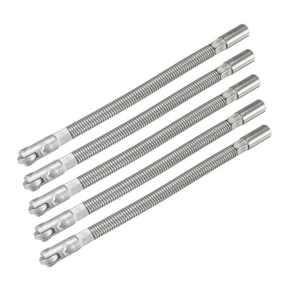 Uxcell 108mm Flexible Fish Tape Replacement Leader Wire Cable Puller for 4mm Fish Tape Wire Puller 5 Pack