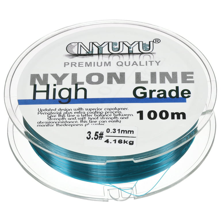 Uxcell 109Yard 10Lb Fluorocarbon Coated Monofilament Nylon Fishing Line Sea  Blue