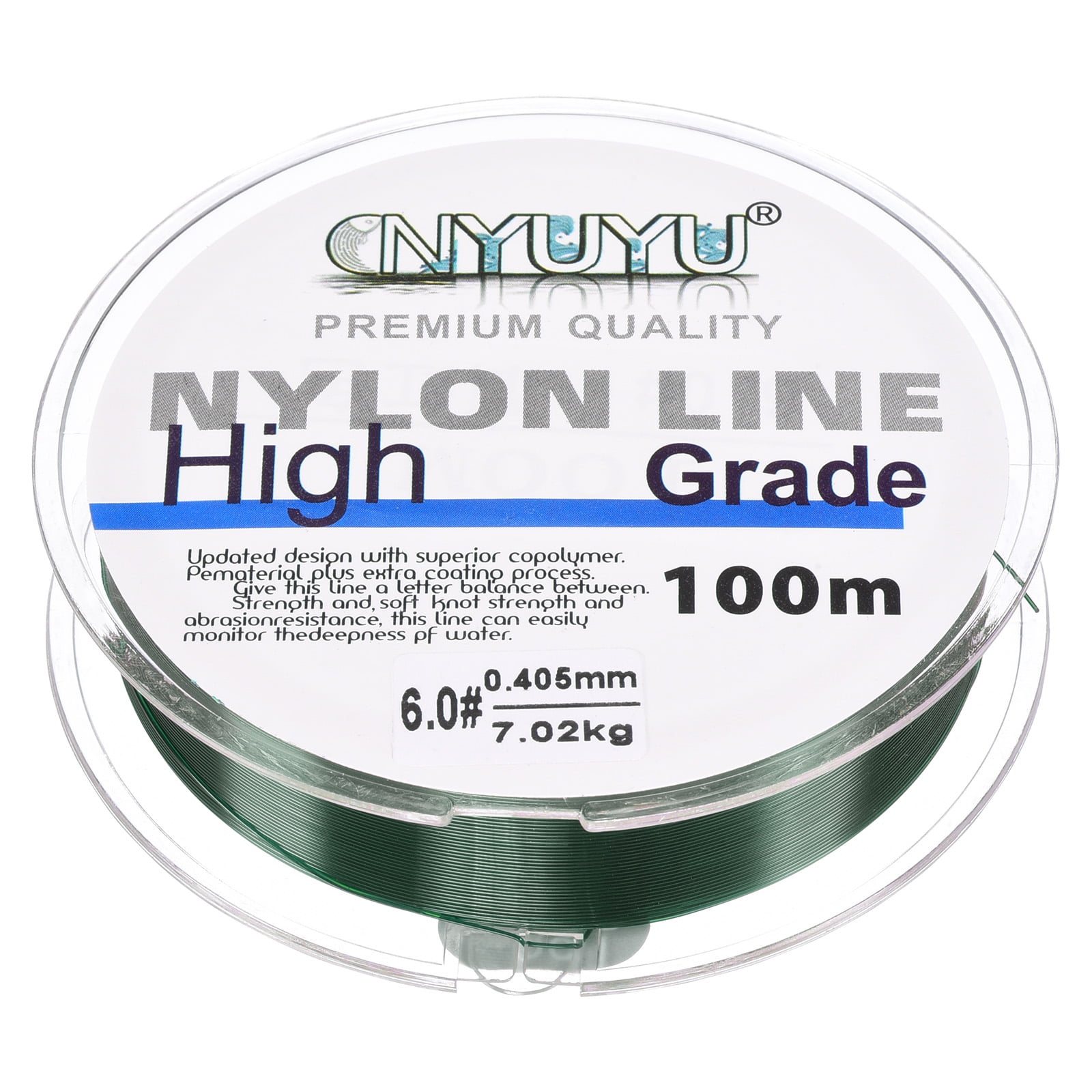 Uxcell 984FT 6lb 1.5# Fluorocarbon Coated Monofilament Nylon Fishing Line  String Wire Clear 