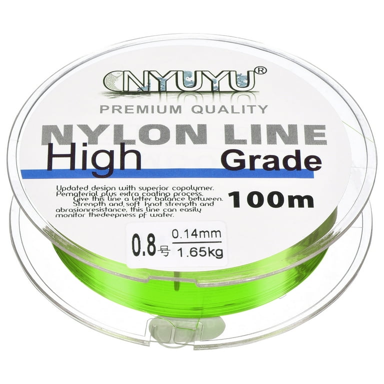Uxcell 109Yard 3Lb Fluorocarbon Coated Monofilament Nylon Fishing Line  Light Green