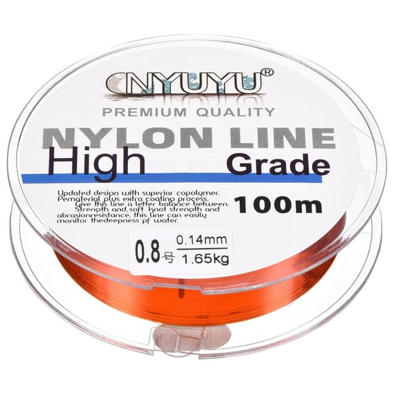 Uxcell 109Yard 3Lb Fluorocarbon Coated Monofilament Nylon Fishing Line Wine Red
