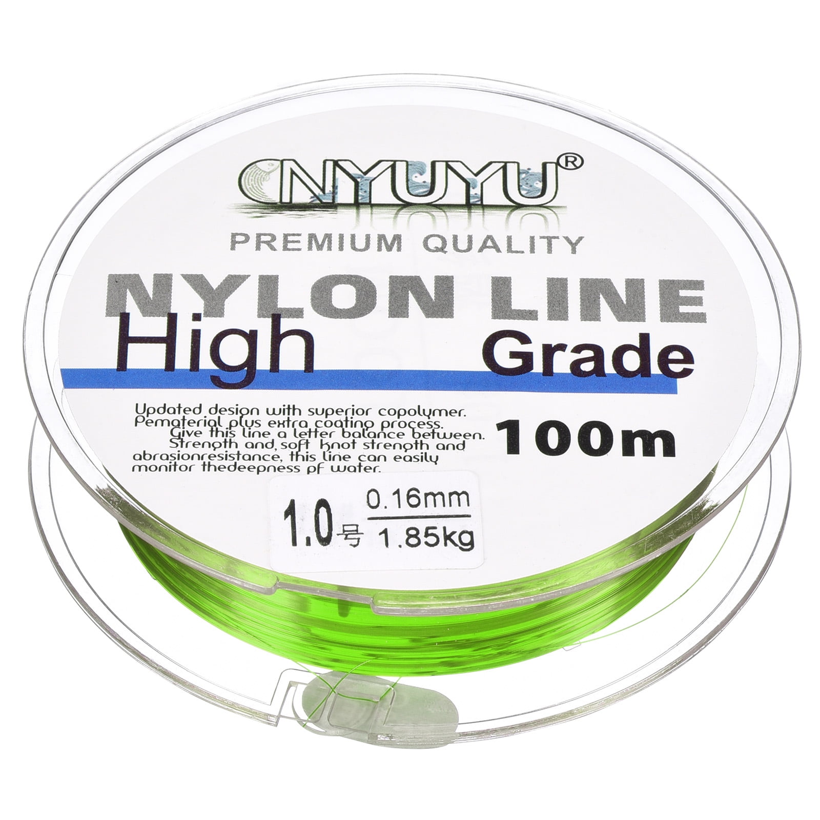 Uxcell 109Yard 4Lb Fluorocarbon Coated Monofilament Nylon Fishing Line  Light Green 