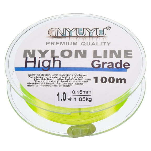 Uxcell 109Yard 4Lb Fluorocarbon Coated Monofilament Nylon Fishing Line Light Yellow
