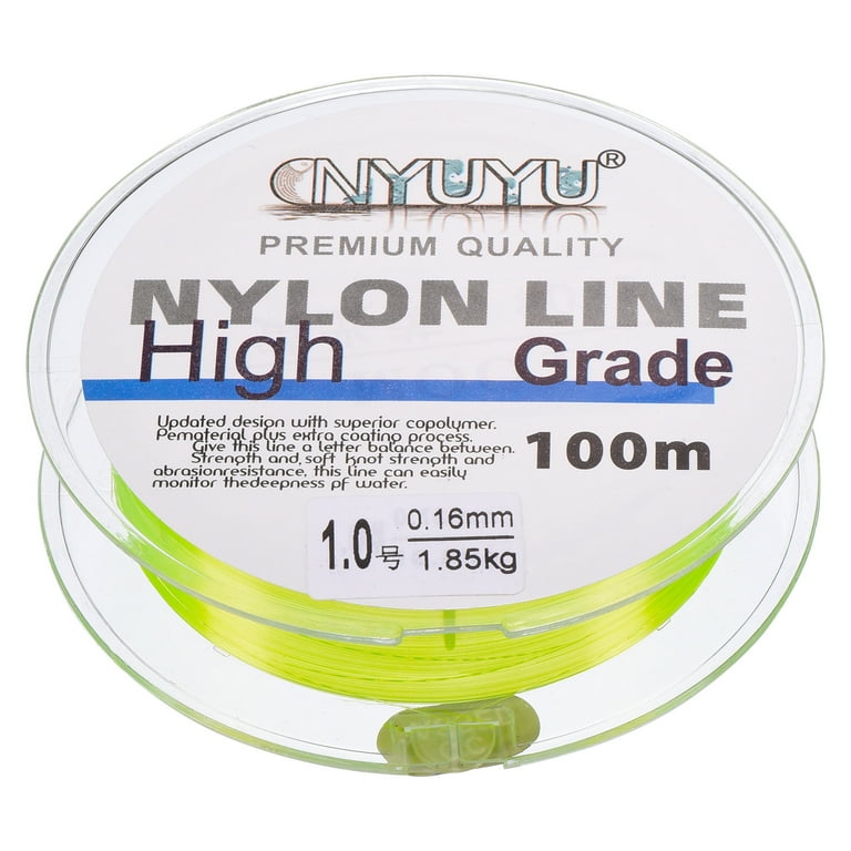 Uxcell 109Yard 4Lb Fluorocarbon Coated Monofilament Nylon Fishing Line  Light Yellow