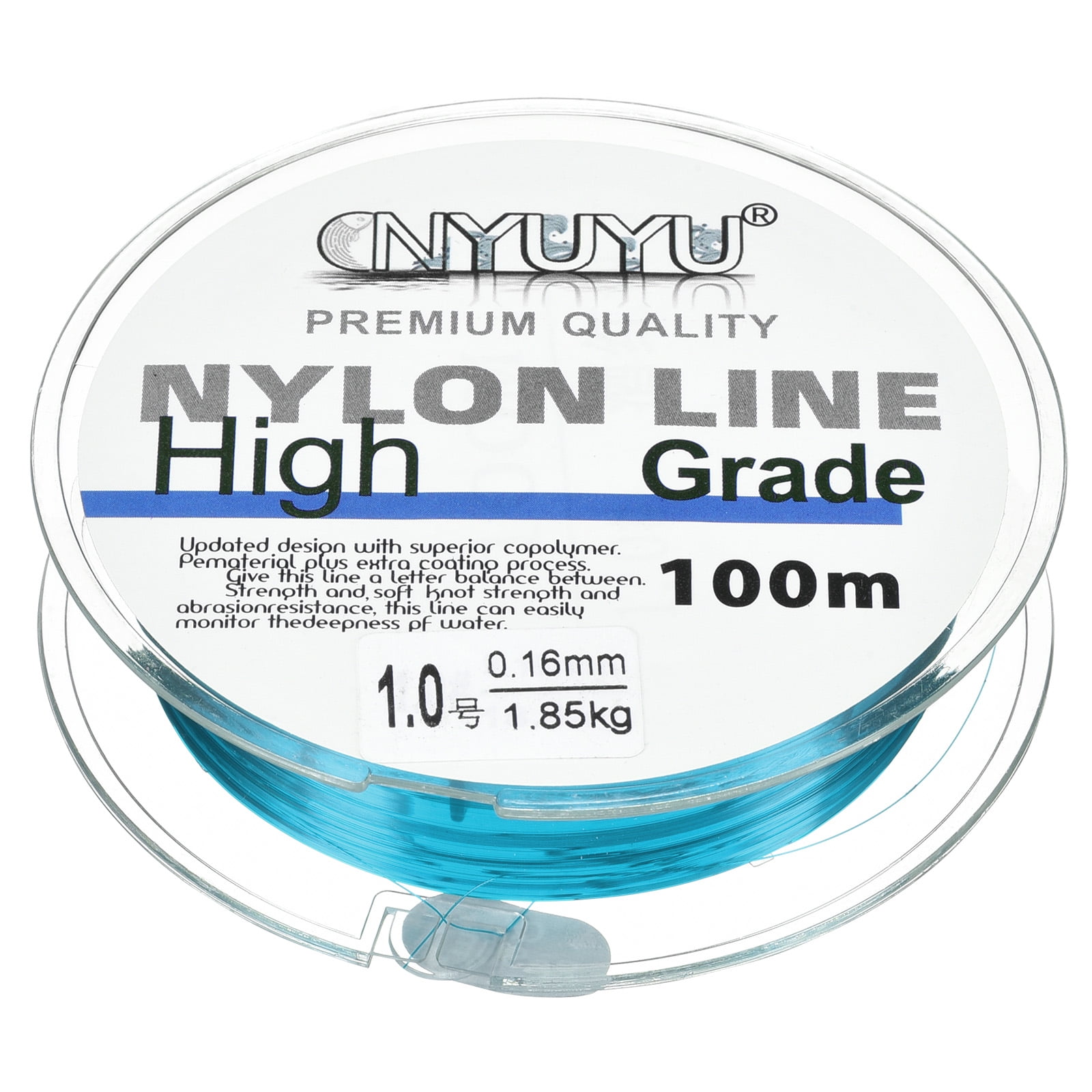 Uxcell 109Yard 4Lb Fluorocarbon Coated Monofilament Nylon Fishing Line Sea  Blue