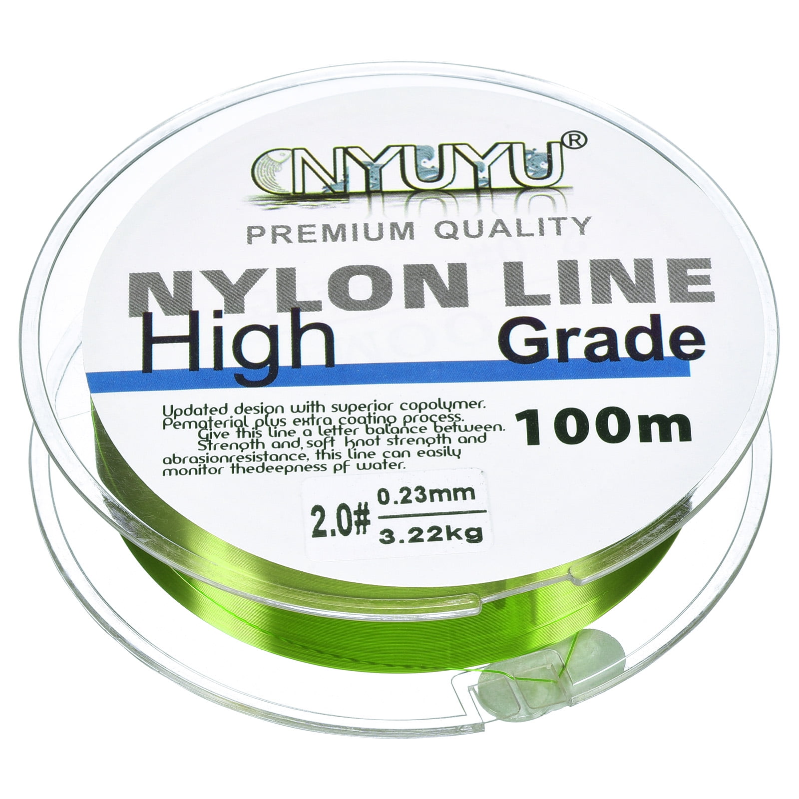 Uxcell 109Yard 7lb Fluorocarbon Coated Monofilament Nylon Fishing Line Dark Green