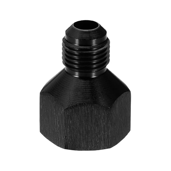 Uxcell 10AN Female to 6AN Male Flare Reducer Adapter Fittings Connector Aluminum Flare Extender Coupler Fuel Hose Line Fitting for Vehicle Fuel Oil Line Modification, Black