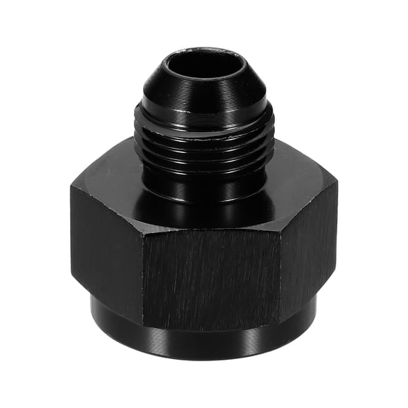 Uxcell 10AN Female to 8AN Male Flare Reducer Adapter Fitting Connector Aluminum Flare Extender Coupler Fuel Hose Line Fitting for Vehicle Fuel Oil Line Modification, Black