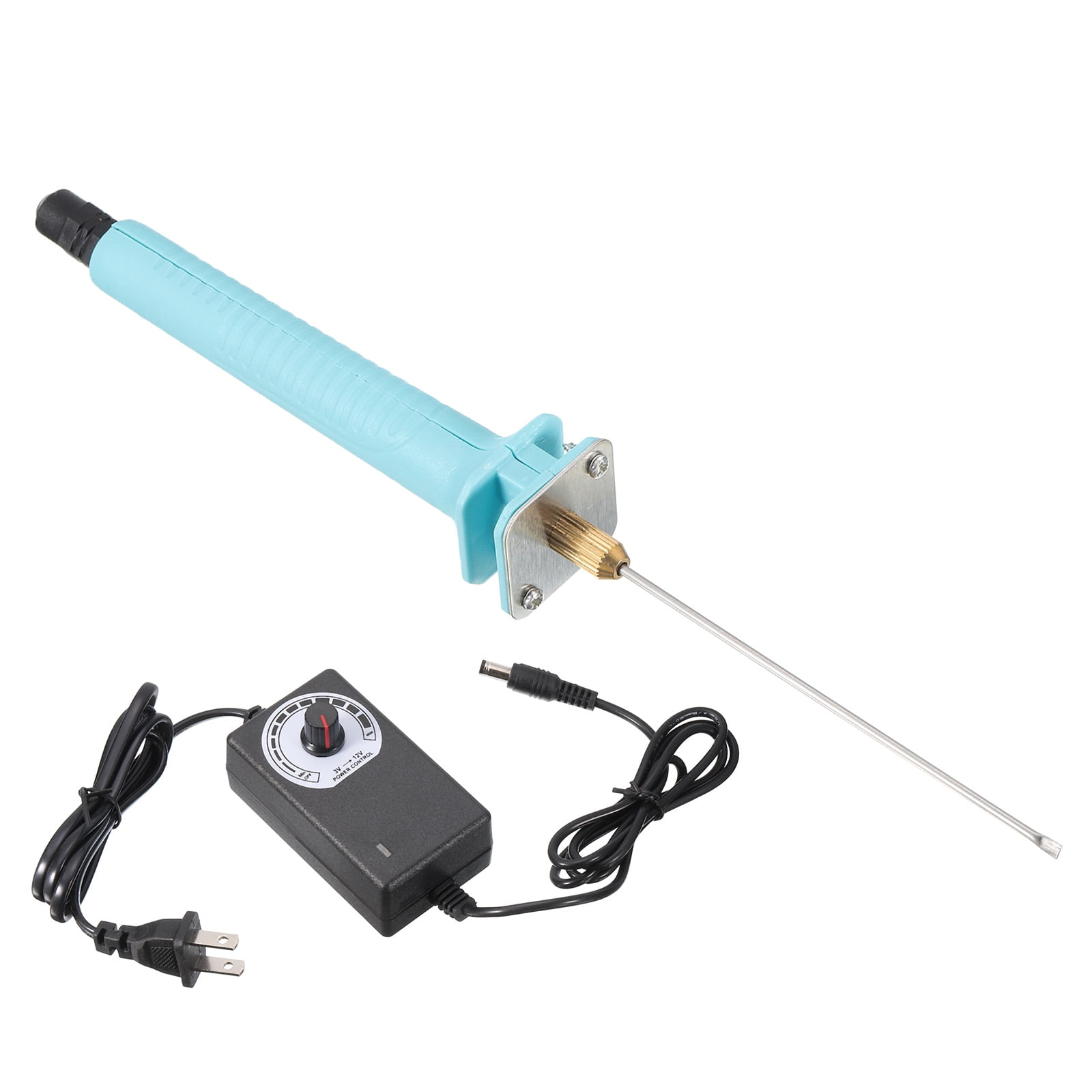 Uxcell 10CM 24W 110V-240V Foam Cutting Pen Set, Cutter Pen Cutting Tool with Start Switch & 24W Power Adapter, Blue