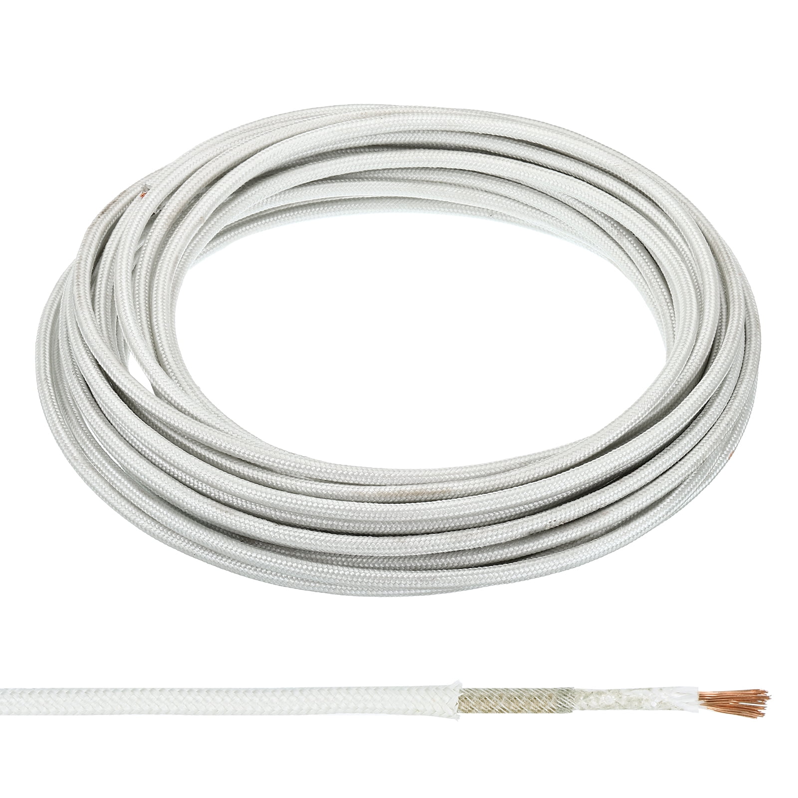Uxcell 10Ft 7AWG High Temperature Wire, Nickel Plated Copper Electronic Wire -60-350 Degree Celsius, White