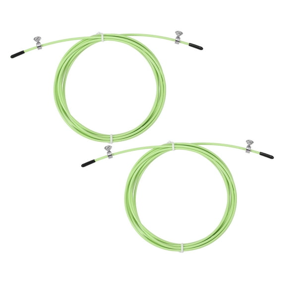 Uxcell 10Ft Speed Jump Rope Replacement Cable 2.5mm Professional Skipping Rope Steel Wire Light Green 2 Pack