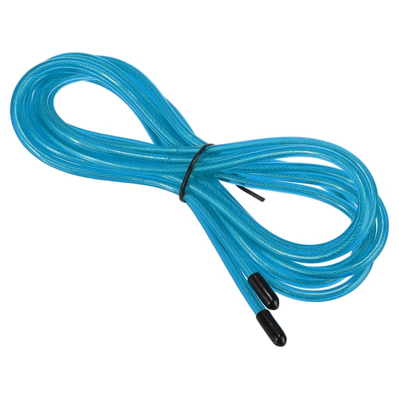 Uxcell 10Ft Speed Jump Rope Replacement Cable 4.5mm Professional Skipping Rope Replacement Blue