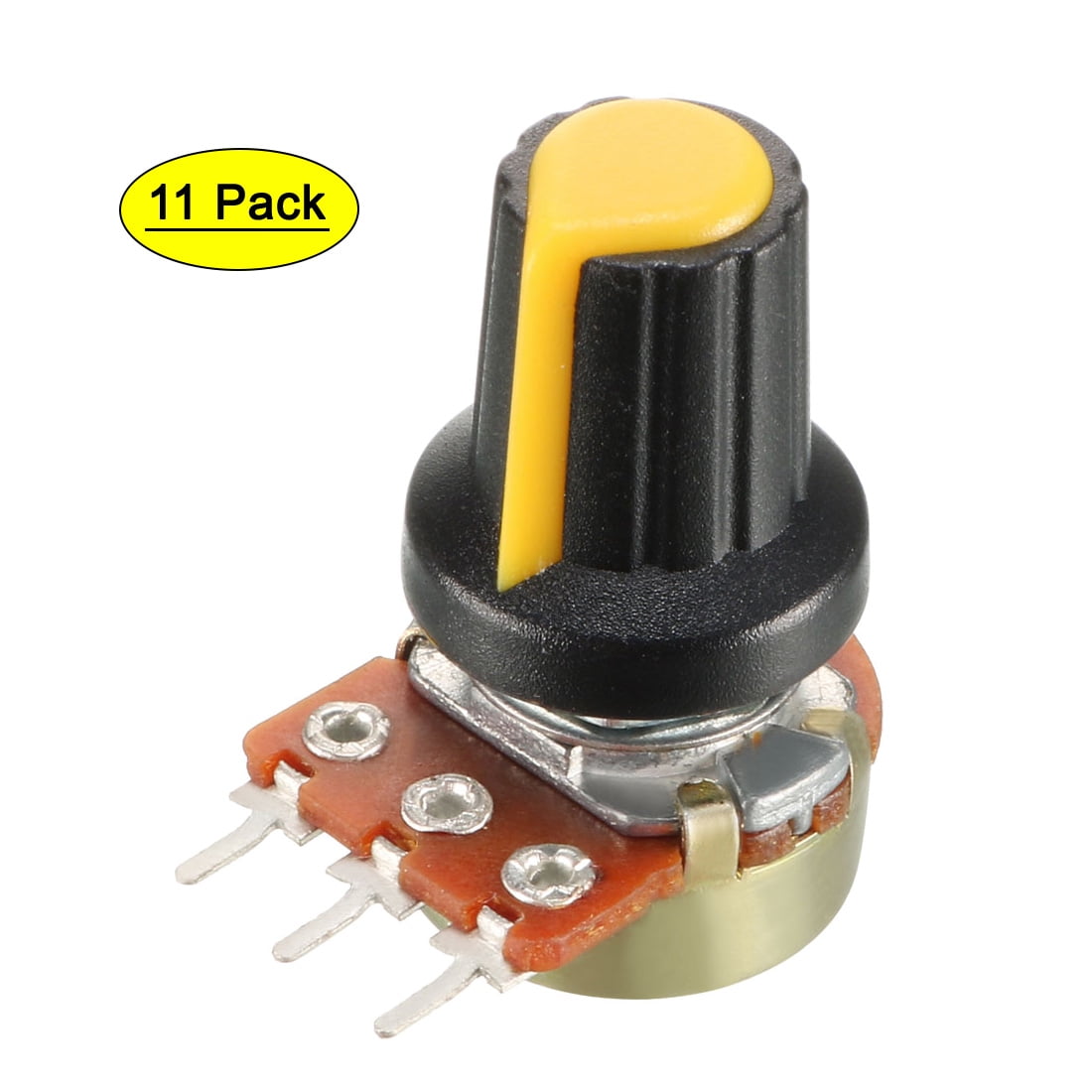 Uxcell 10K Variable Resistors Rotary Carbon Film Taper Potentiometer ...