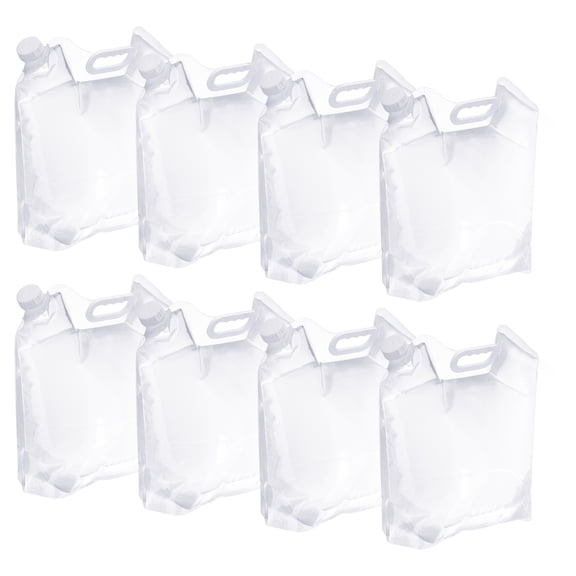 Uxcell 10L Collapsible Water Container Bag Folding Water Container Water Storage, 8 Pack