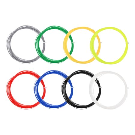 Uxcell 10M 0.75mm High Elastic Nylon Badminton Racket String Racquet Line, 8 colors 8 Pack