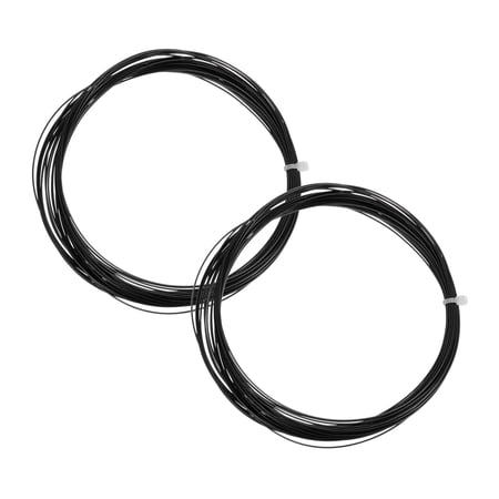 Uxcell 10M 0.75mm High Elastic Nylon Badminton Racket String Racquet Line, Black 2 Pack