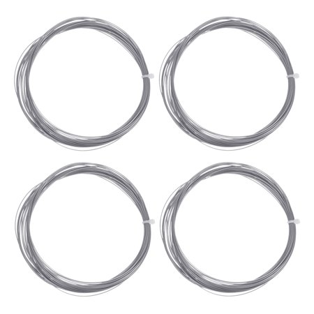 Uxcell 10M 0.75mm High Elastic Nylon Badminton Racket String Racquet Line, Grey 4 Pack