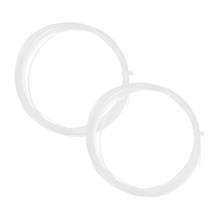 Uxcell 10M 0.75mm High Elastic Nylon Badminton Racket String Racquet Line, White 2 Pack