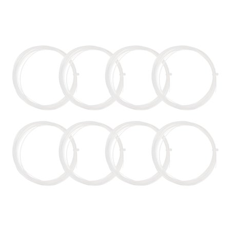 Uxcell 10M 0.75mm High Elastic Nylon Badminton Racket String Racquet Line, White 8 Pack