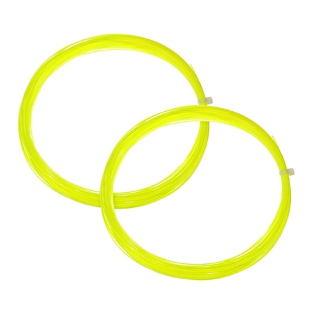 Uxcell 10M 0.7mm High Elastic Nylon Badminton Racket String Racquet Line, Fluorescent Yellow 2 Pack