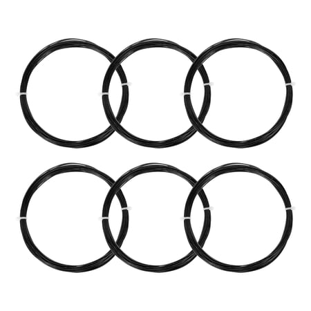 Uxcell 10M High Elastic Nylon Badminton Racket Racquet String, Black 6 Pack