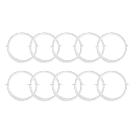 Uxcell 10M High Elastic Nylon Badminton Racket Racquet String, White 10 Pack
