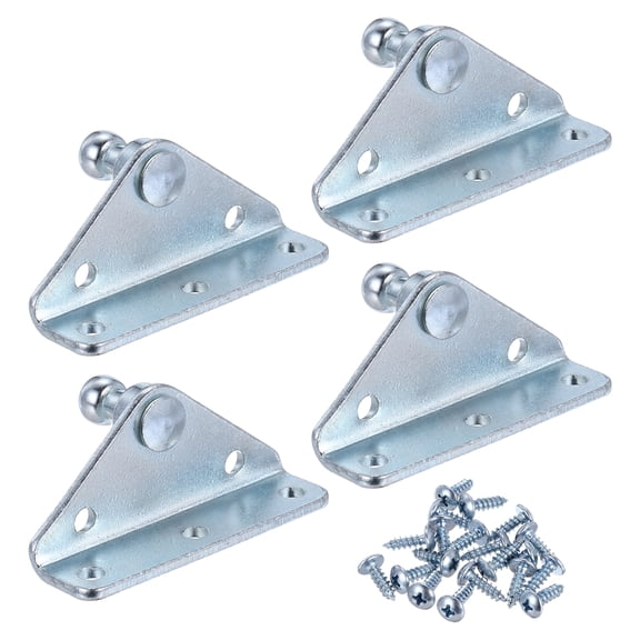 10MM Ball Stud Mounting Bracket, 4PCS Gas Struts Mounting Bracket and 20PCS Screws, Stainless Steel Gas Spring Lift Strut Bracket