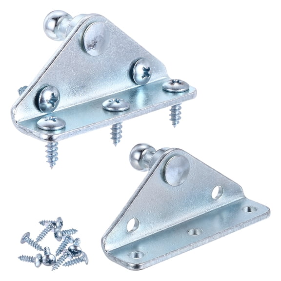 10MM Ball Stud Mounting Bracket, 2PCS Gas Struts Mounting Bracket and 10PCS Screws, Stainless Steel Gas Spring Lift Strut Bracket