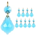 thumbnail image 1 of Uxcell 10PCS 38mm Crystal Suncatcher 1 Leaves Prism Chandelier Pendants for Home Garden DIY Decoration [Sapphire Blue], 1 of 6