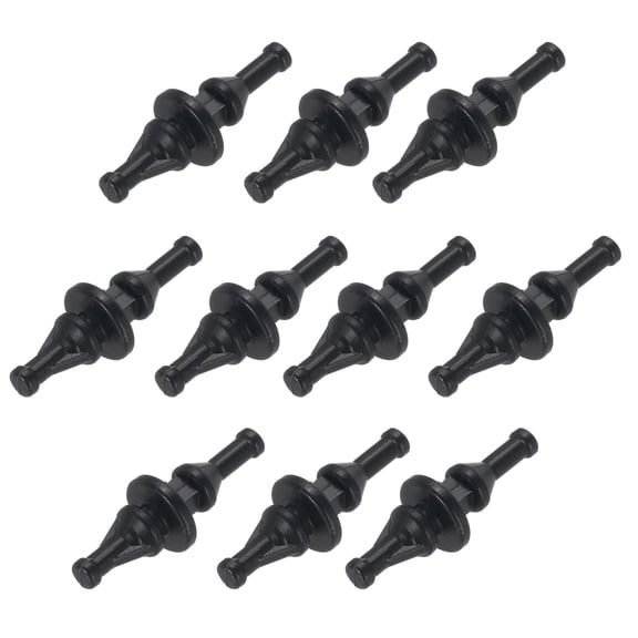 Uxcell 10PCS Fan Shock Absorbing Rubber Nail, Computer Hardware Cooling Fan Screws Silicone Rubber Cooler for PC, Black
