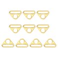 thumbnail image 1 of Uxcell 10Pack 0.79" Adjuster Triangle with Bar Swivel Clip D Dee Ring Buckle, K Gold, 1 of 5