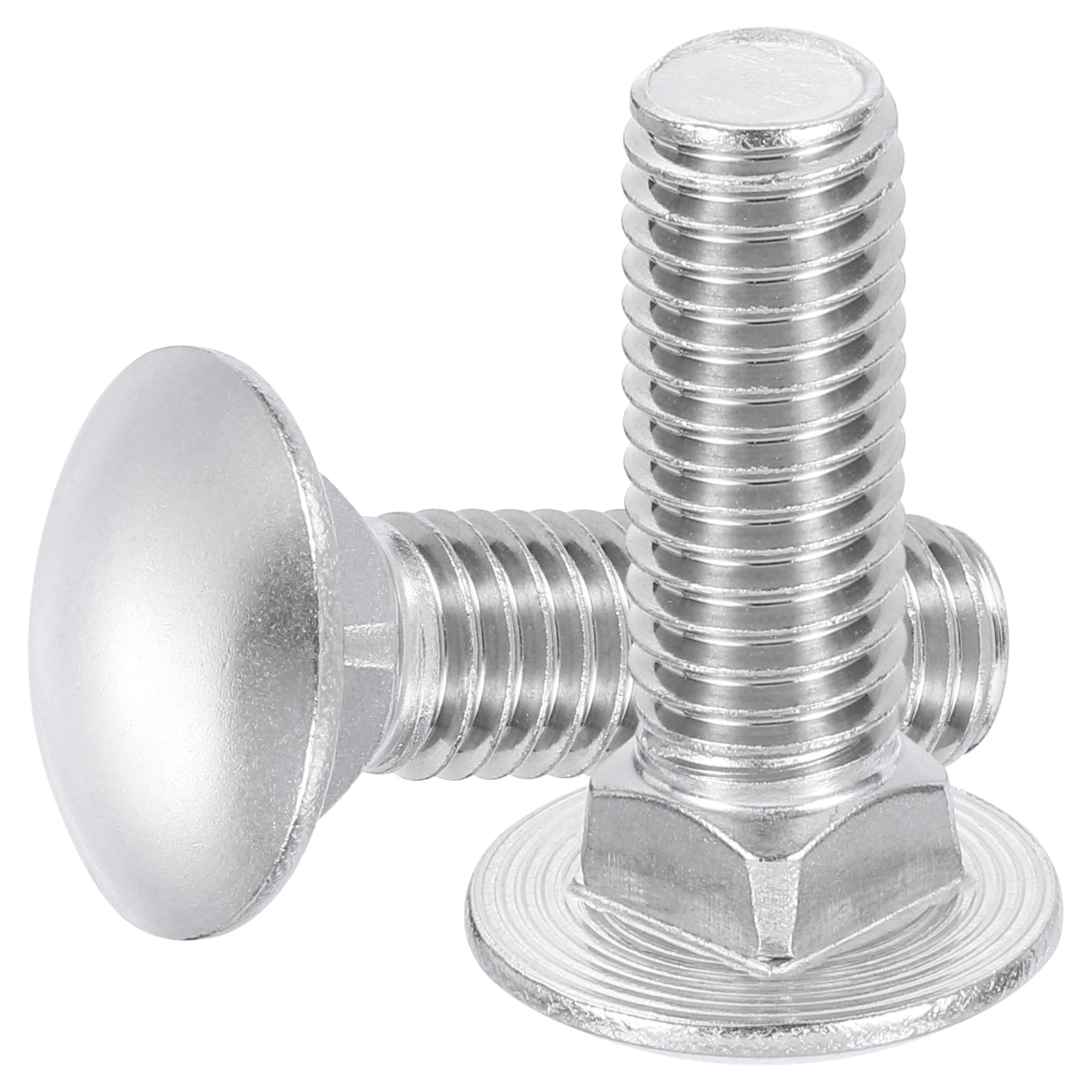 Uxcell 10Pack 1/2"-13x1-3/4" Stainless Steel Carriage Bolts Round Head Square Neck, Silver