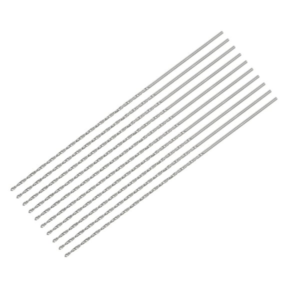 Uxcell 10Pack 1.2mm Mini Micro Twist Drill Bits, High-Speed Steel Extra Long Drill Bit 100mm