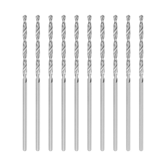 Uxcell 10Pack 1.45mm HSS(High Speed Steel) W6542 Drill Bits, Fully Ground Jobber 48mm Length Drill Bit