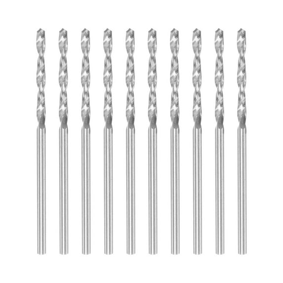 Uxcell 10Pack 1.7mm HSS(High Speed Steel) W6542 Drill Bits, Fully Ground Jobber 43mm Length Drill Bit
