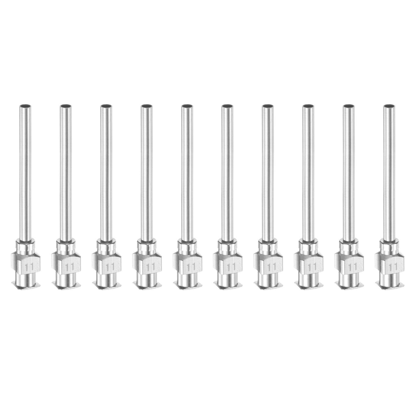 12 Pack 1 inch Stainless Steel Dispensing Needles - 6 Different Size  10/14/18/20/22/25 Gauge Luer Lock Syringe Tips Glue Blunt All Metal  Dispense