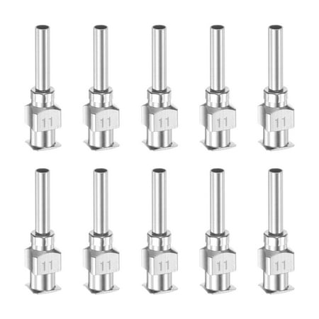 Uxcell 10Pack 11G Stainless Steel Dispensing Needles, 1/2" Glue Needle Tube Blunt Tip