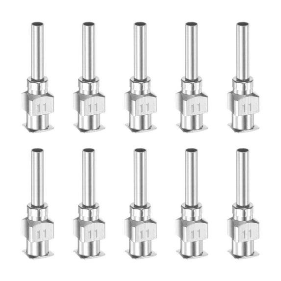 Uxcell 10Pack 11G Stainless Steel Dispensing Needles, 1/2" Glue Needle Tube Blunt Tip