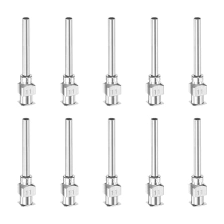 Uxcell 10Pack 11G Stainless Steel Dispensing Needles, 1" Glue Needle Tube Blunt Tip