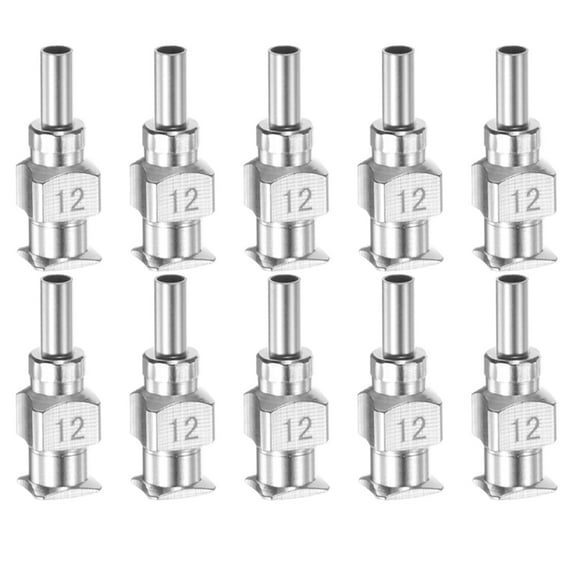 Uxcell 10Pack 12G Stainless Steel Dispensing Needles, 1/4" Glue Needle Tube Blunt Tip