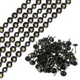 thumbnail image 1 of Uxcell 10Pack 1Meter Glossy Upholstery Tacks Strips Trim Sofa Decorative Nails, Black-gold, 1 of 5