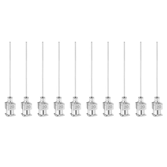 Uxcell 10Pack 20G Stainless Steel Dispensing Needles, 1 1/2" Glue Needle Tube Blunt Tip