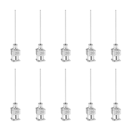 Uxcell 10Pack 20G Stainless Steel Dispensing Needles, 1" Glue Needle Tube Blunt Tip