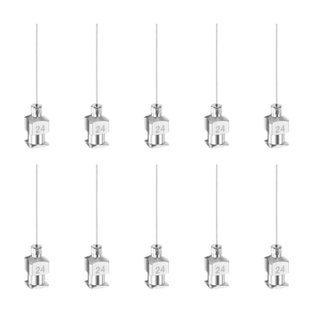 Uxcell 10Pack 24G Stainless Steel Dispensing Needles, 1" Glue Needle Tube Blunt Tip